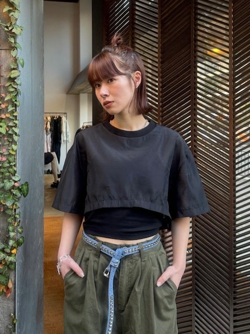 【24SS】ESTHE エステ / DOUBLE CROPPED LAYERED T-SHIRT