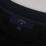 Callaway キャロウェイ ワッフル風生地 長袖 ドライ Tシャツ トレーナー LL /ブラック メンズ ゴルフ