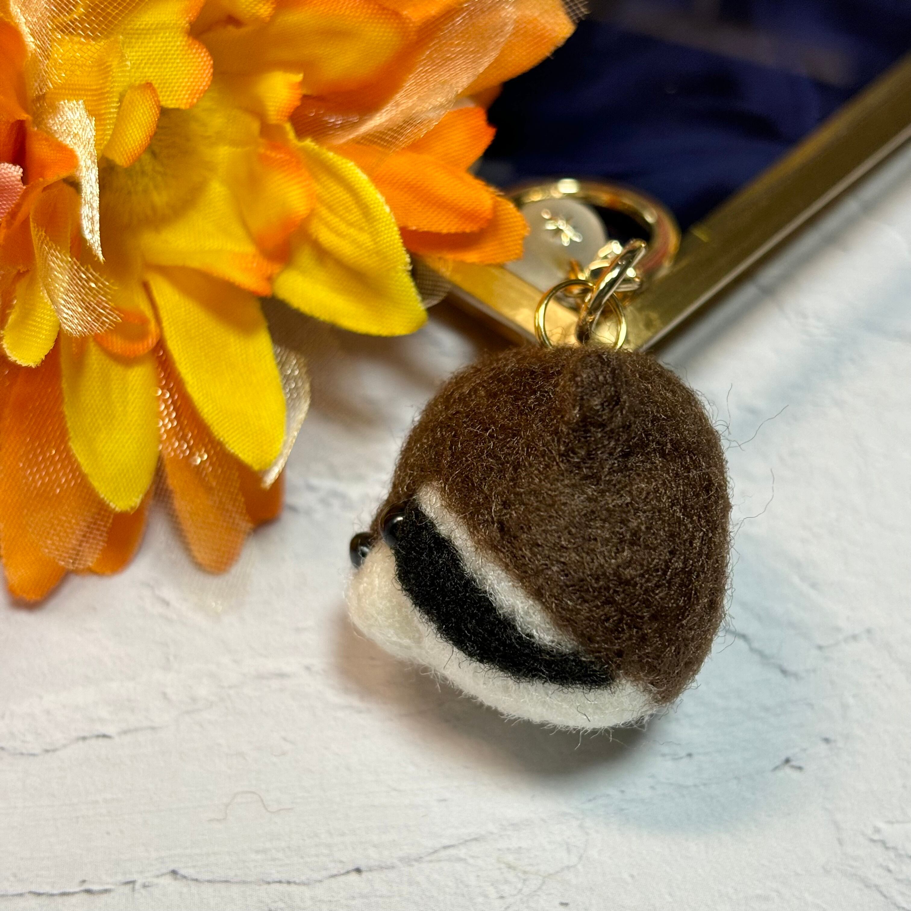アライグマのお顔キーホルダー | handmade iyu いゆ