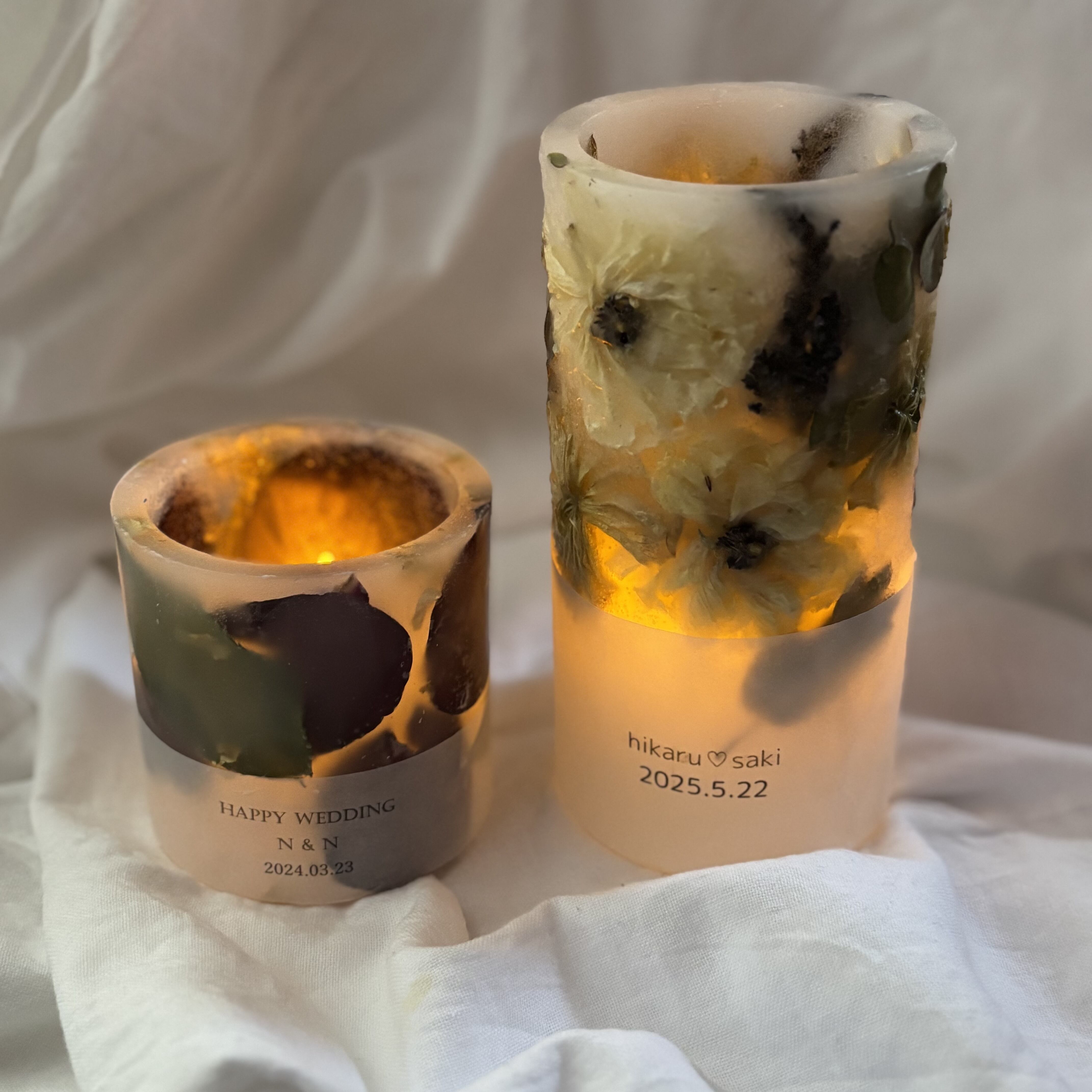 ランタン型2本セット】アフターキャンドル ランタン ボタニカル