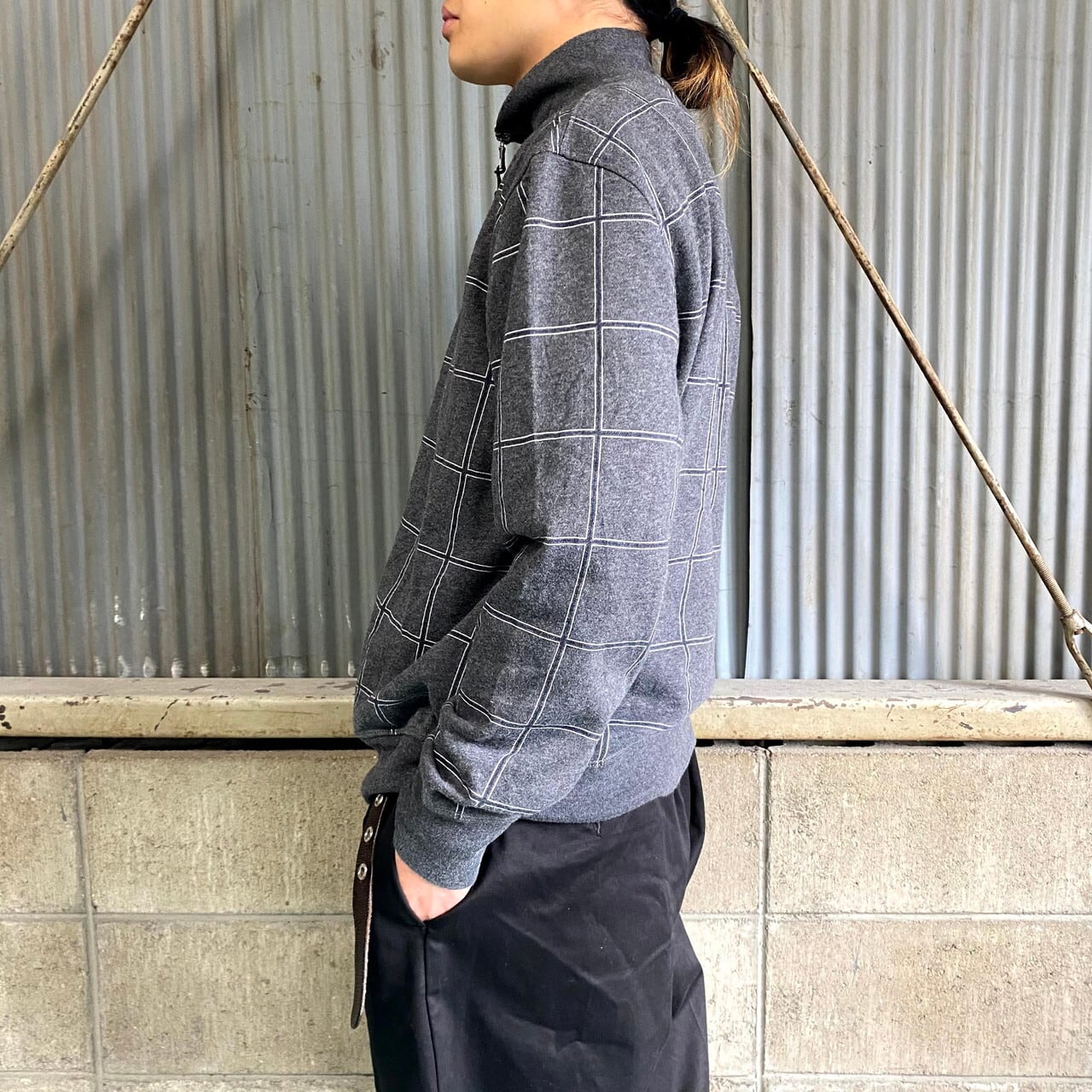 LOOPWHEELER LW250 吊り編みクルースウェット Gray / L ループウィラー