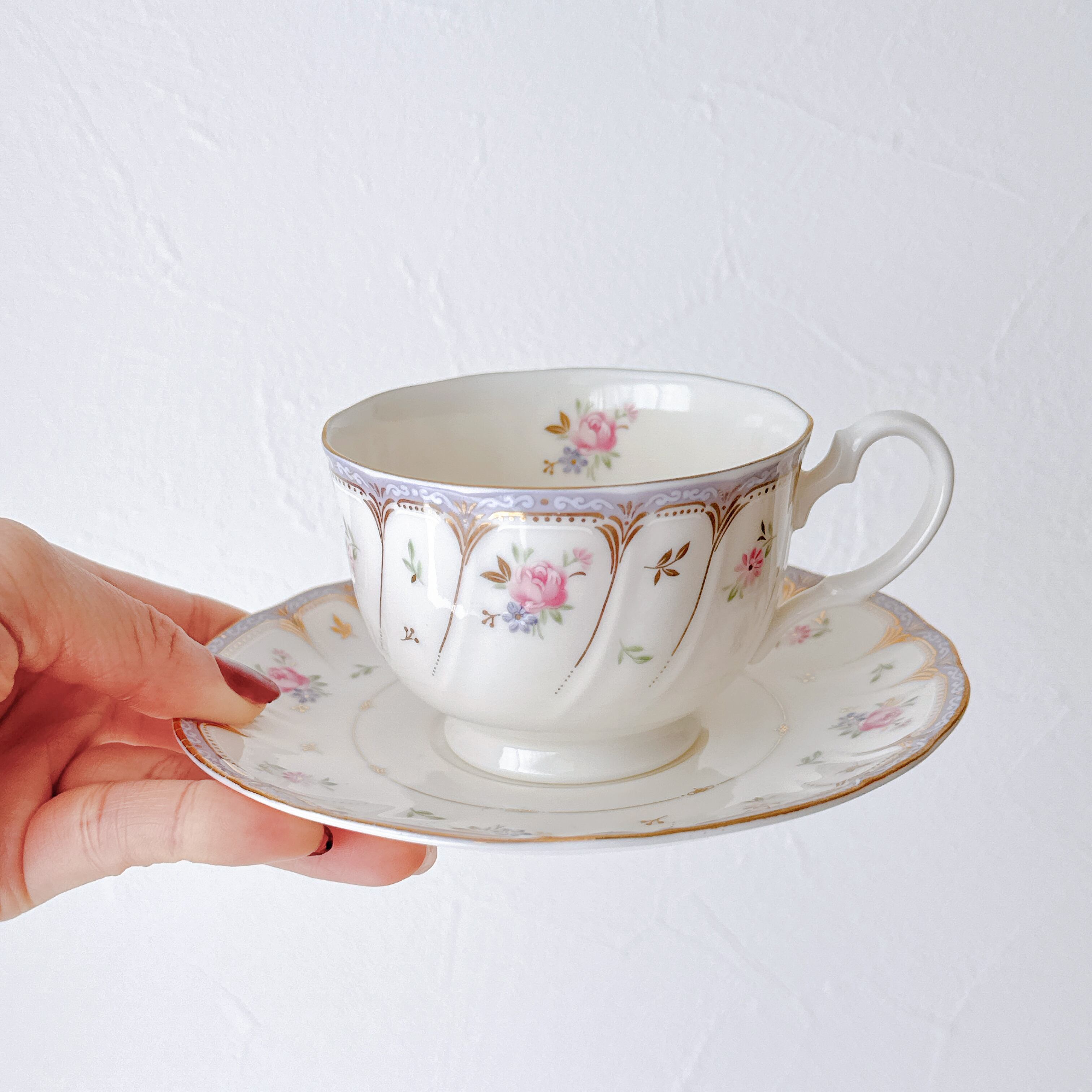 vintage】Noritake ノリタケ ロマンティックカラーのフローラルティー