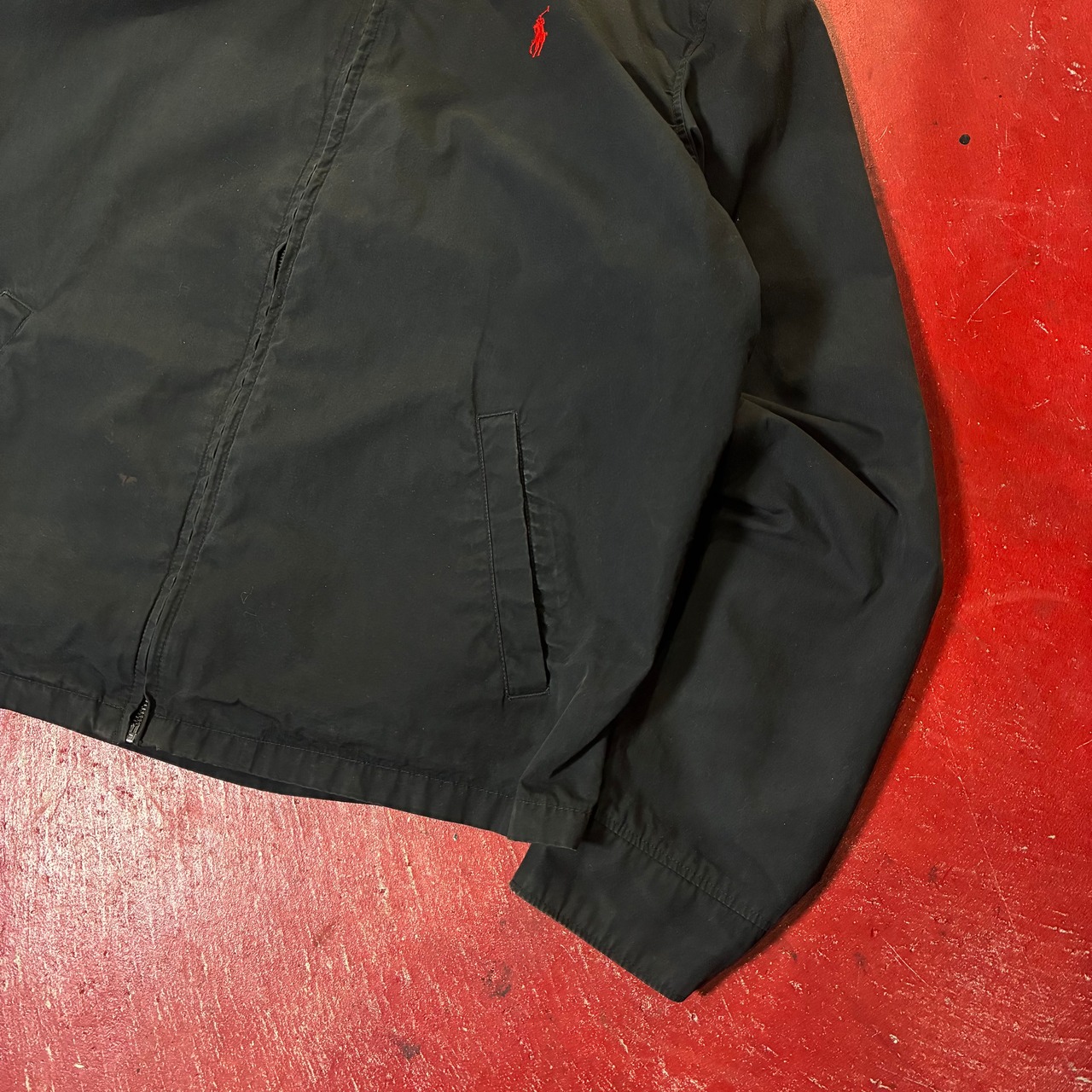 POLO RALPH LAUREN スウィングトップ　黒　赤ポニー　XXL