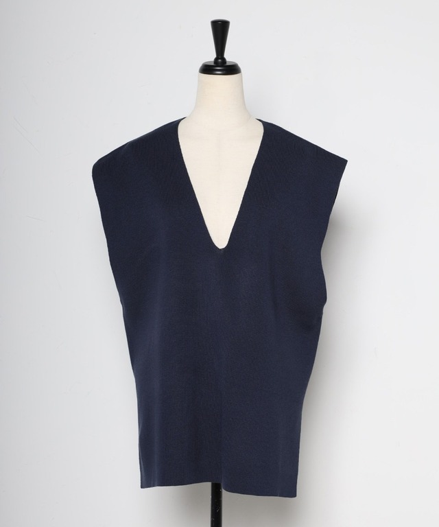 リネンタッチVネックニットベスト