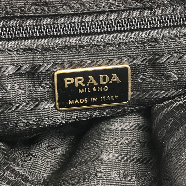 PRADA プラダ キルティング ショルダーバッグ ブラック トライアングルロゴ ナイロン チェーンショルダー vintage ヴィンテージ オールド p3w2hg