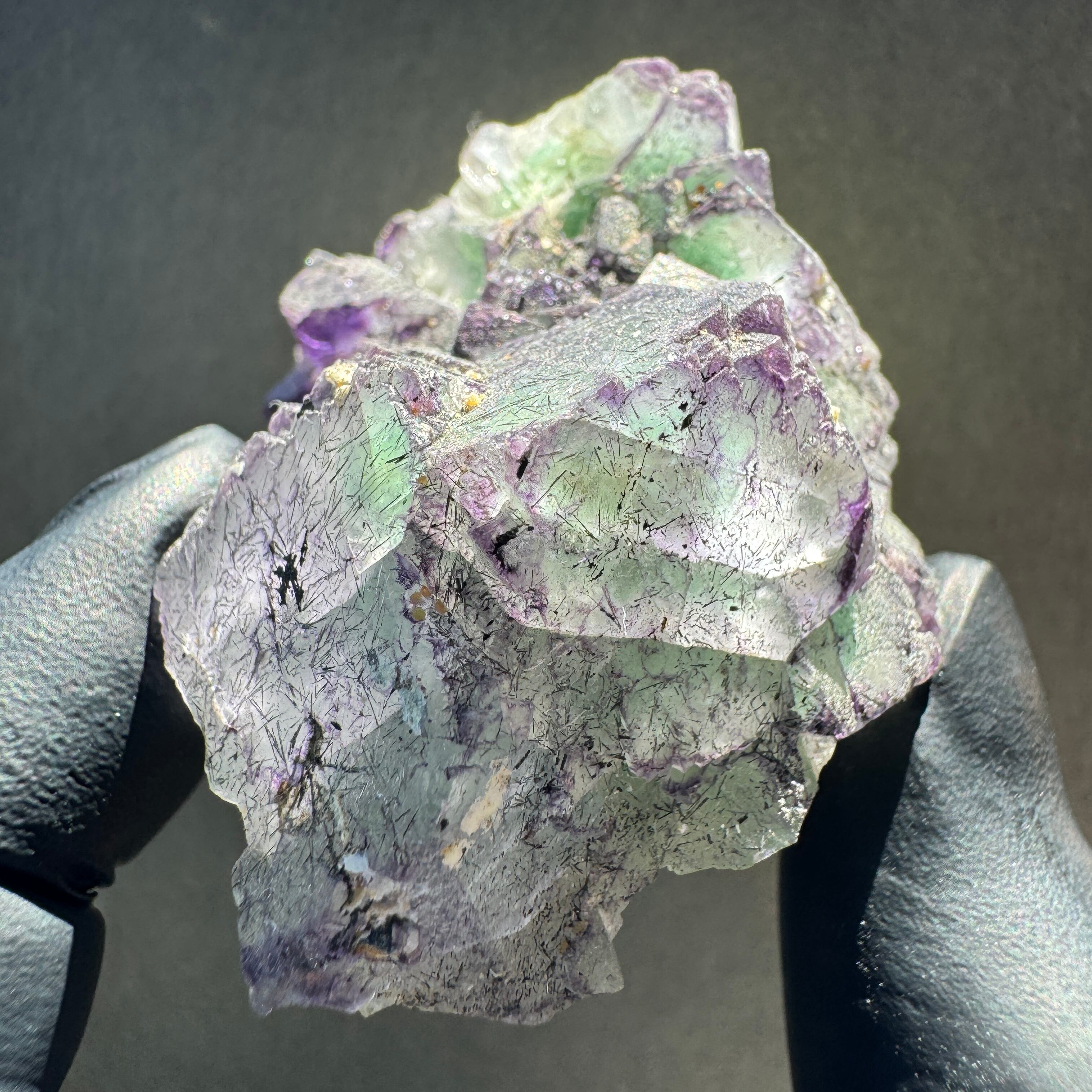 グリーンフローライト ブラックトルマリン ナミビア エロンゴ産