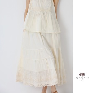 裾レースティアード ペチスカート 3col Y 260009