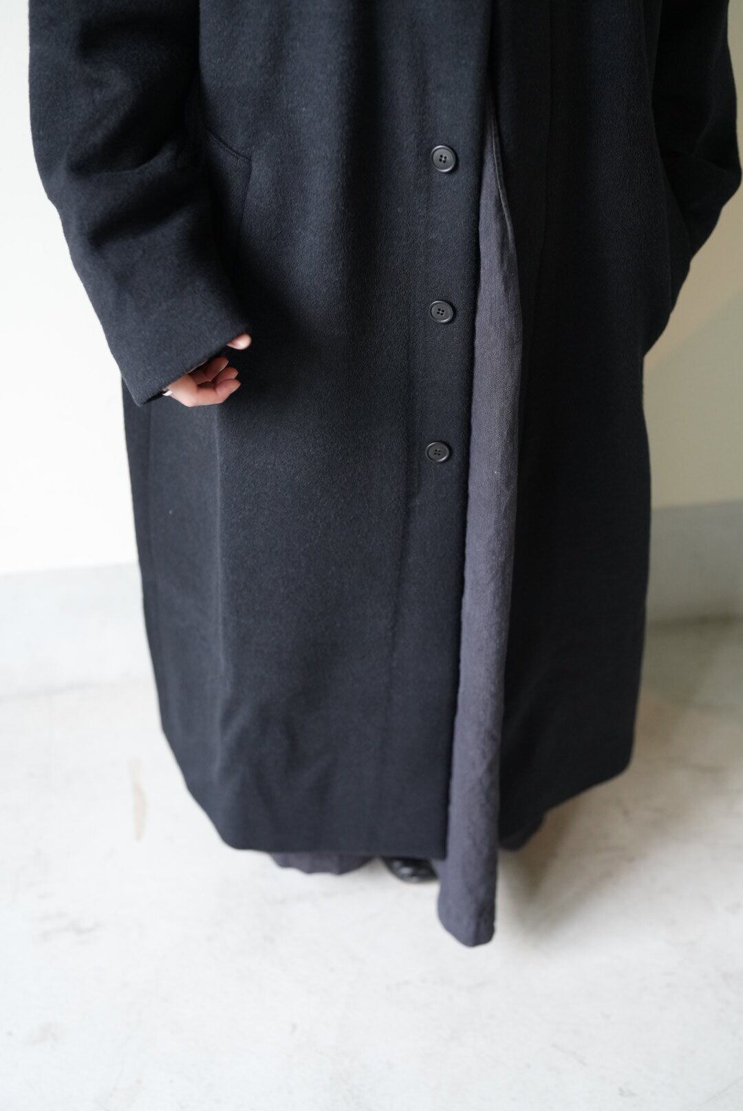 Cristaseya OVERSIZED COAT WITH LEATHER PATCH | TOMMY'S KURAMAE