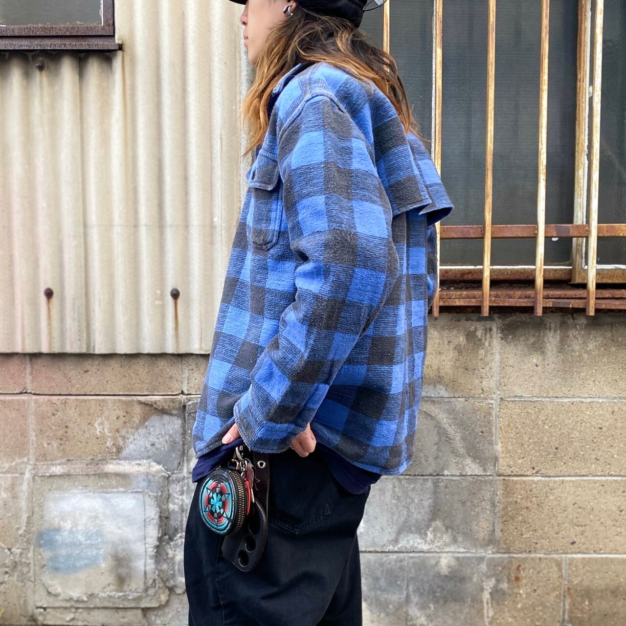 CASTOR バッファローチェック柄 長袖 ヘビー シャモアクロスシャツ