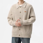 ボタンフロント ドロップショルダーニット af0386