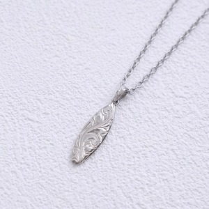 316L Hawaiian surfboard necklace #15［silver］