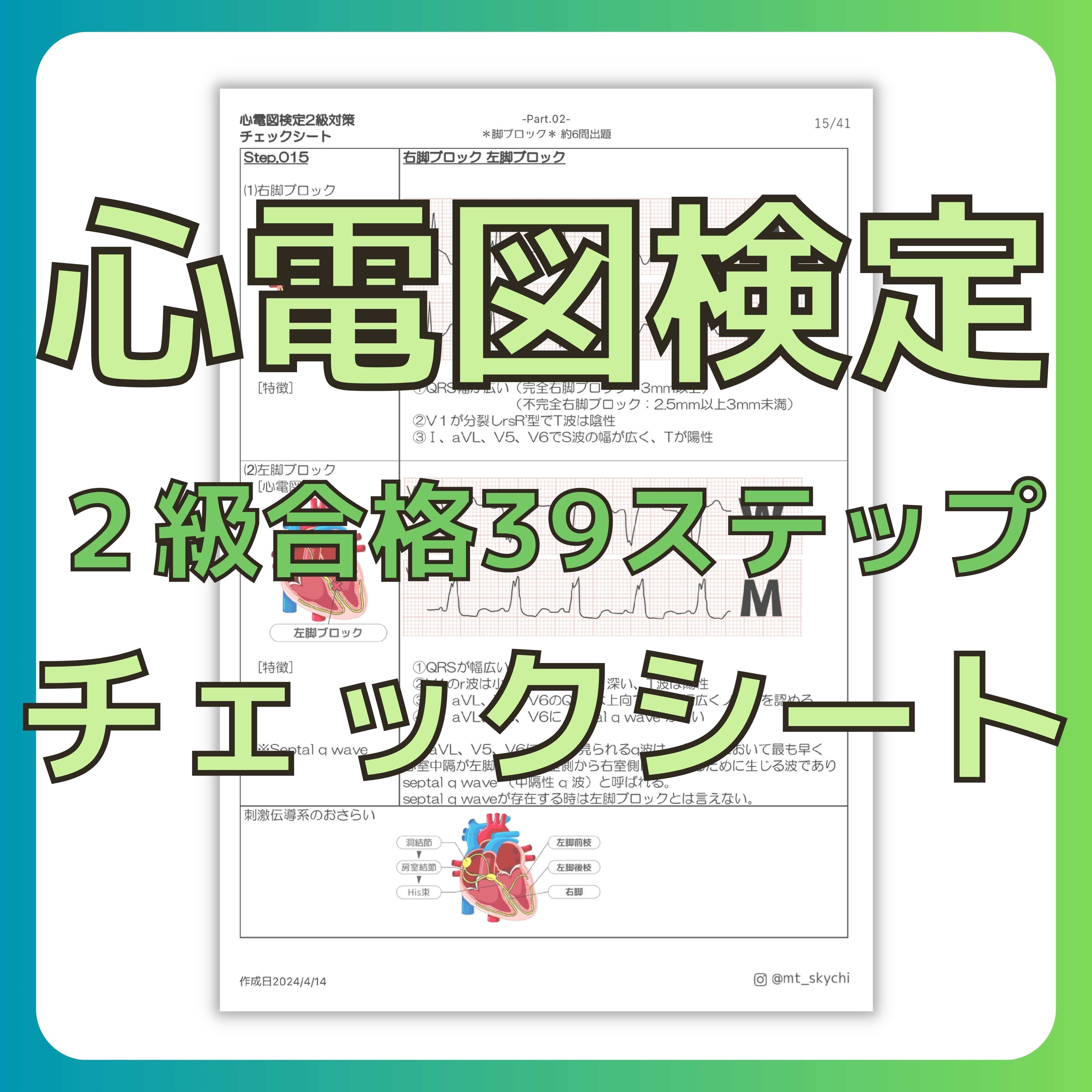1番人気】心電図中級編2級合格39ステップ(PDF版) | そらち/臨床