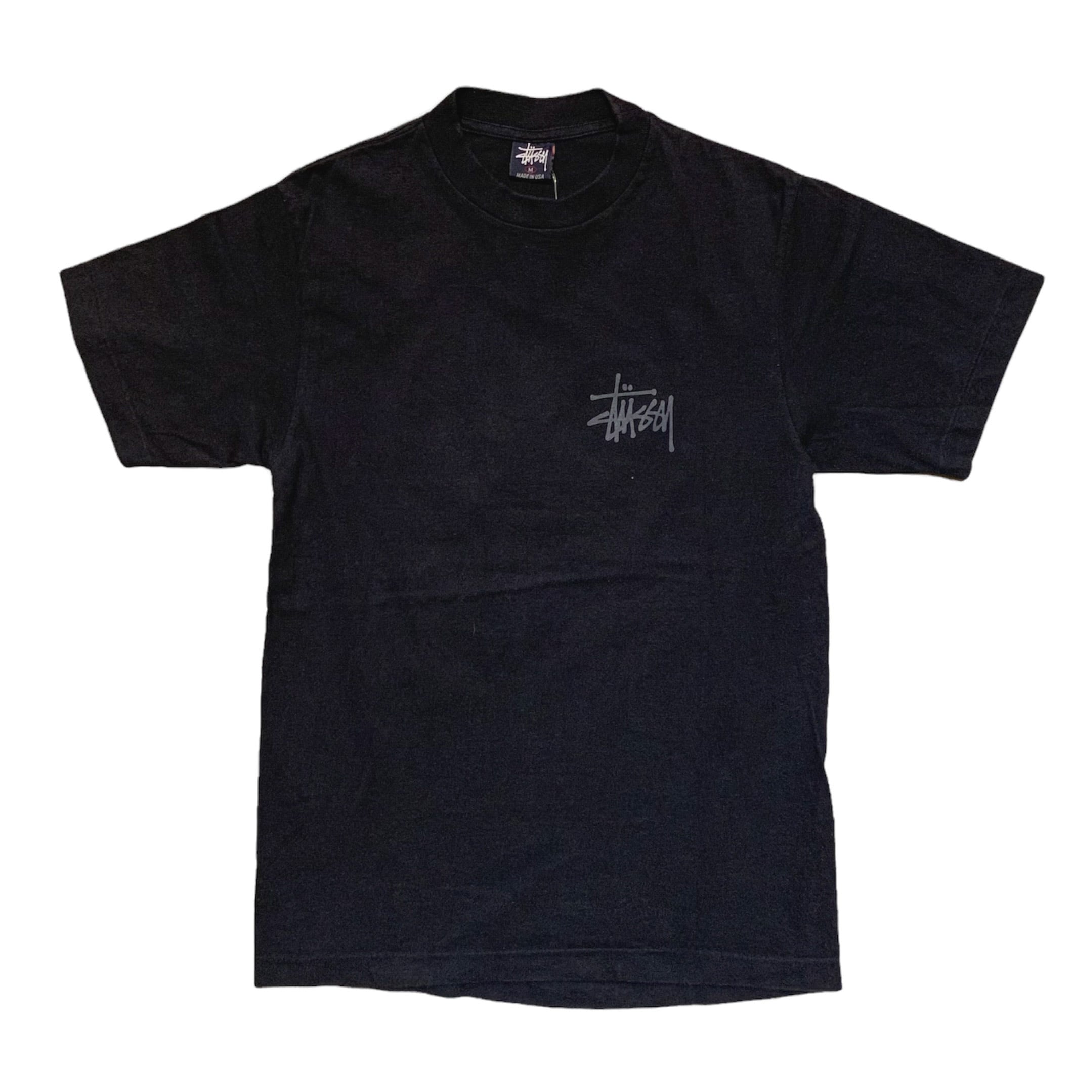 90's Old Stussy Dragon T-Shirt / オールドステューシー 紺タグ ドラゴン プリント 黒 ストリート古着