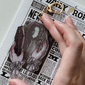 Coffin / Taxidermy specimen / Stackable acrylic key chains