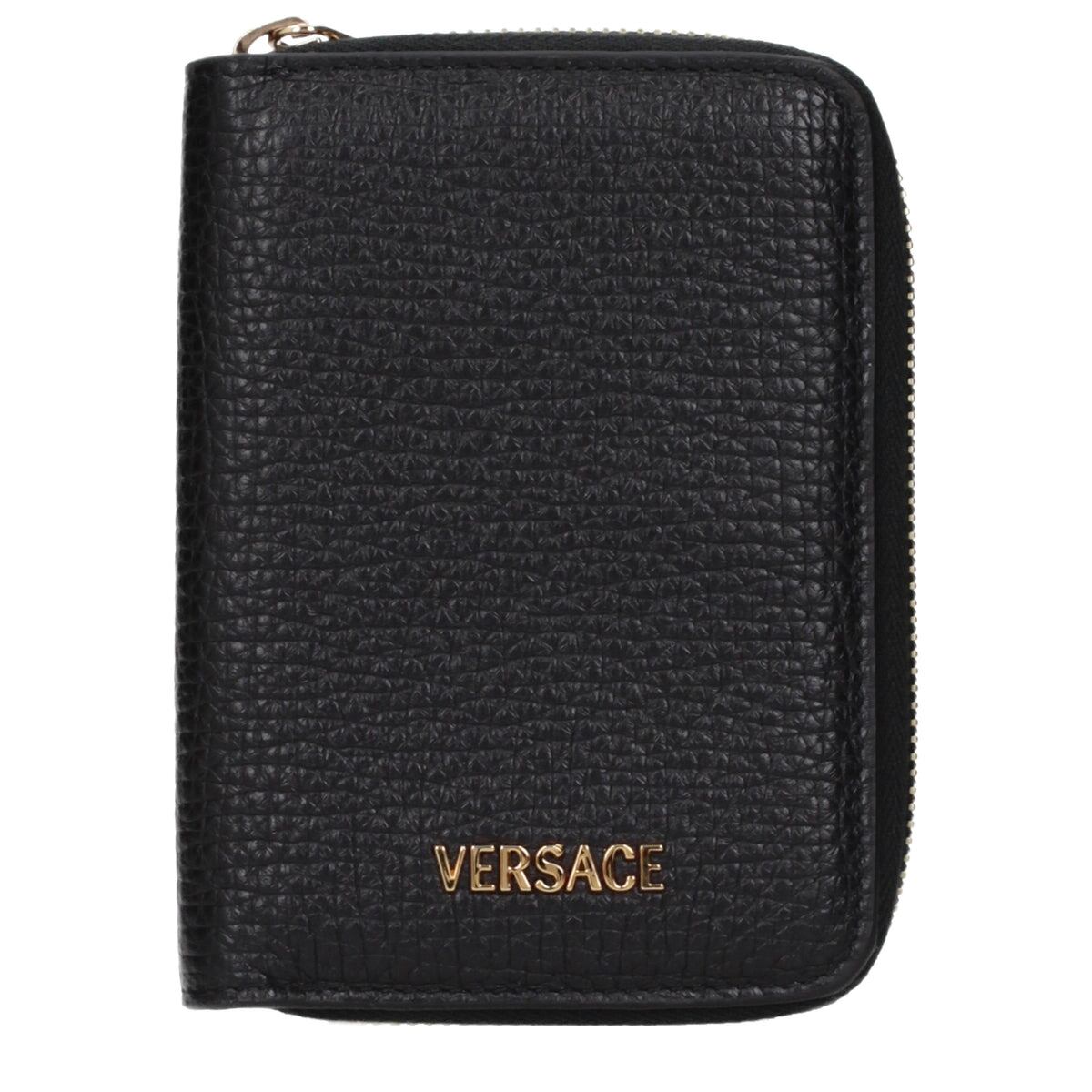 【新品】VERSACE ヴェルサーチェ メンズ コインケース レザー ブラック 10168401A136951B00V