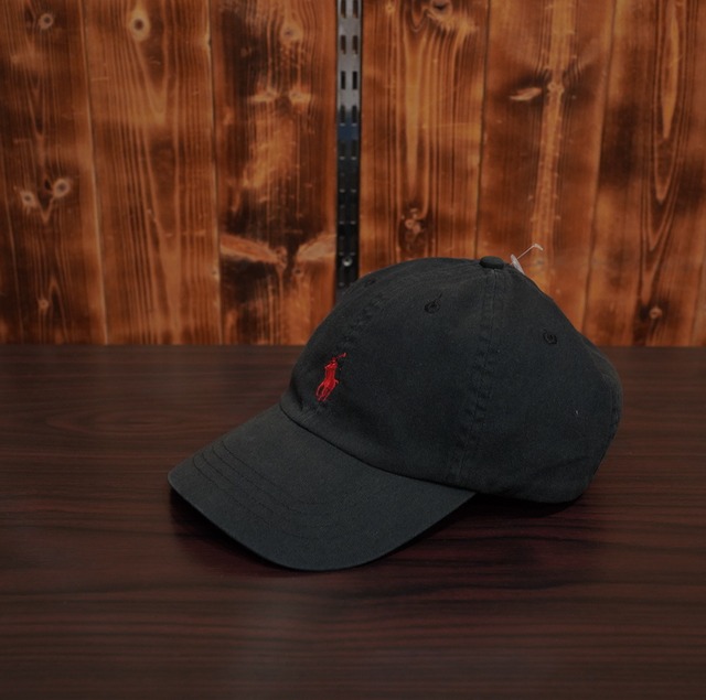 ralphlauren ポニー ワンポイント キャップ/ラルフローレン 帽子 レザーベルト 黒 ブラック