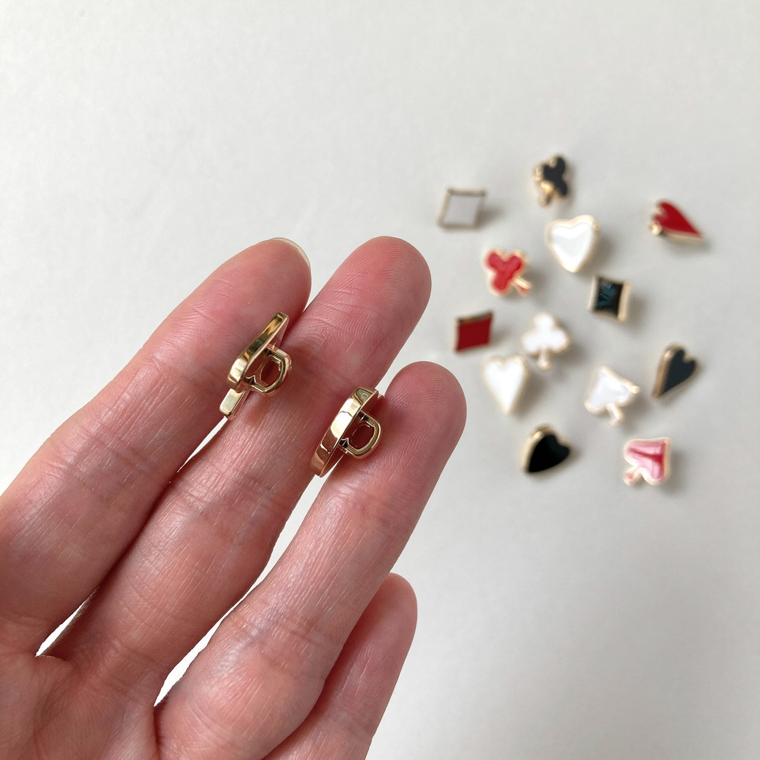 トランプマークのエポカラーボタン（13~15mm） | Dua-アクセサリー