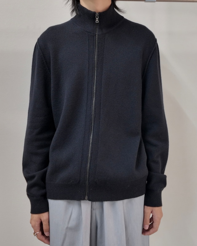 【PRADA】leather elbow patch drivers knit