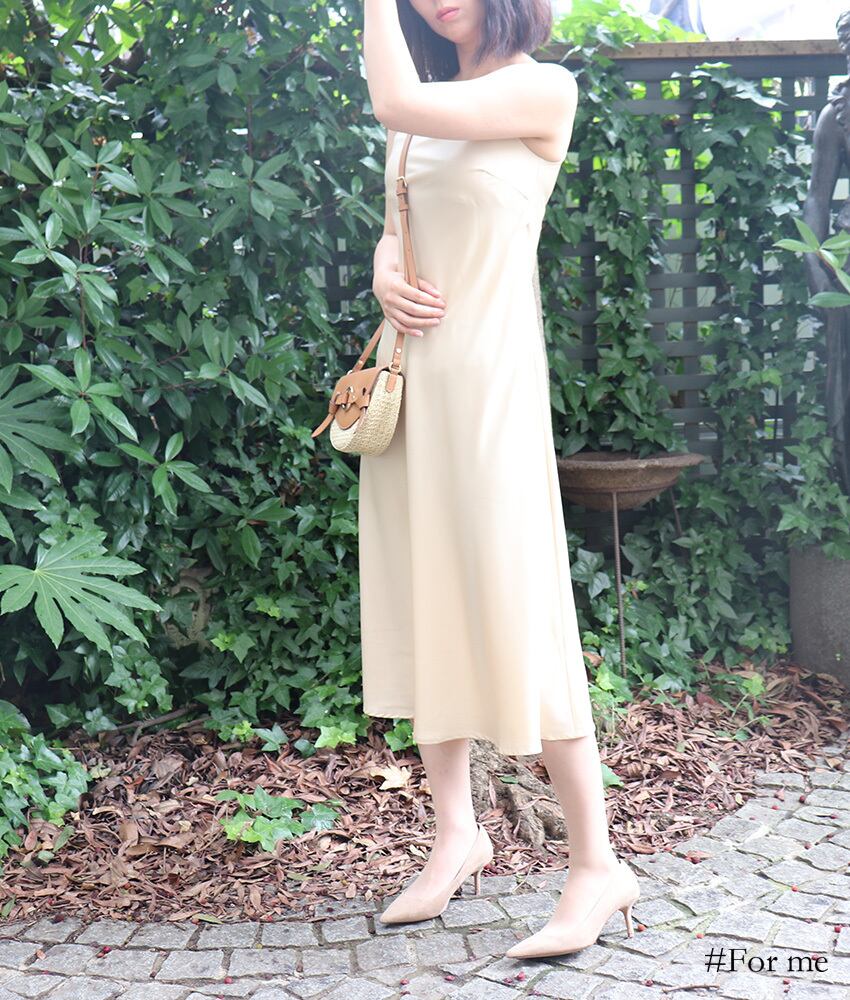 【新作入荷】シンプルキャミソールワンピース_e0032203027a