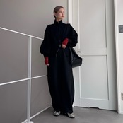 【予約：９月下旬入荷予定】Wzipドライバーズknit/ブラック