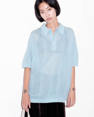 1980s mesh knit polo