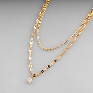 316L  zirconia petal choker necklace  #n52　☆