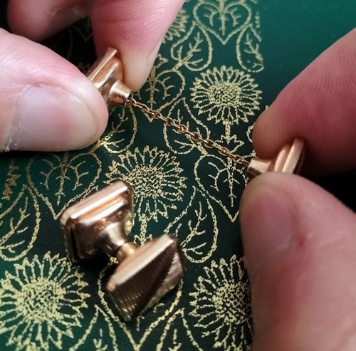 Spring Chain Rolled Gold Cufflinks