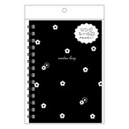 ダブルリングシール帳 モノトーンデイジー(4727379)