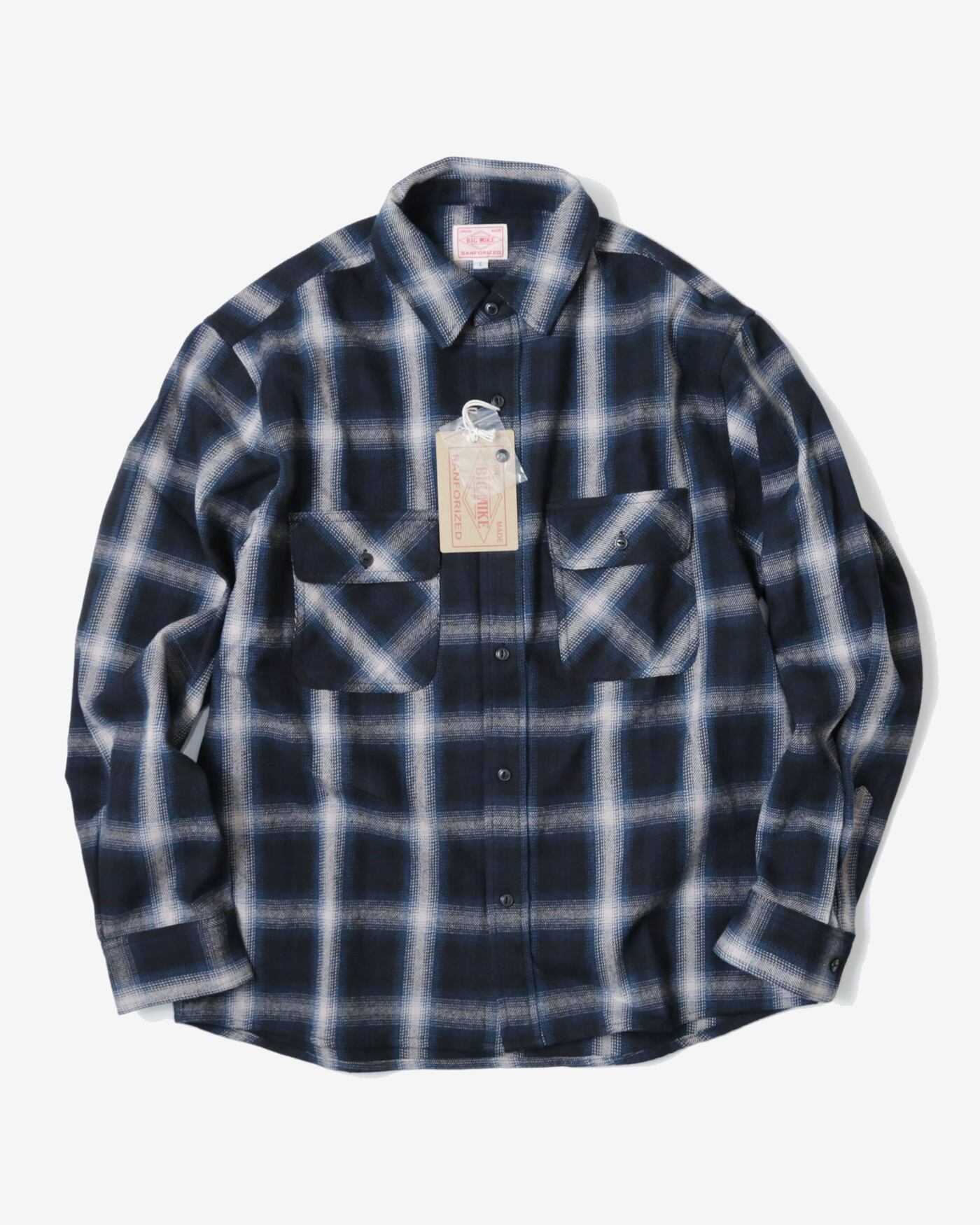 BIG MIKE｜HEAVY FLANNEL SHIRTS -Navy-