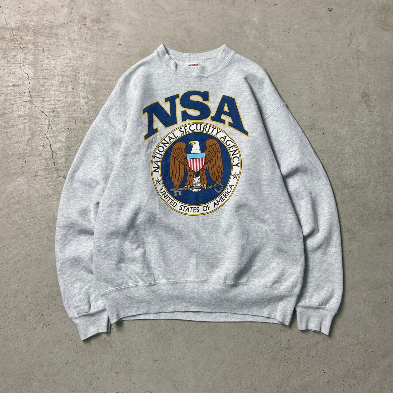 90年代 USA製 NSA アメリカ国家安全保障局 プリントスウェットシャツ