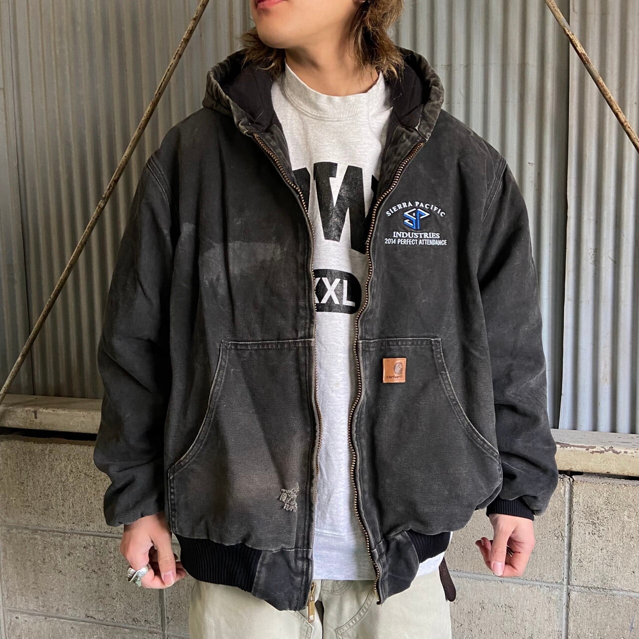 Carhartt カーハート ダックジャケット ロゴ ブラック