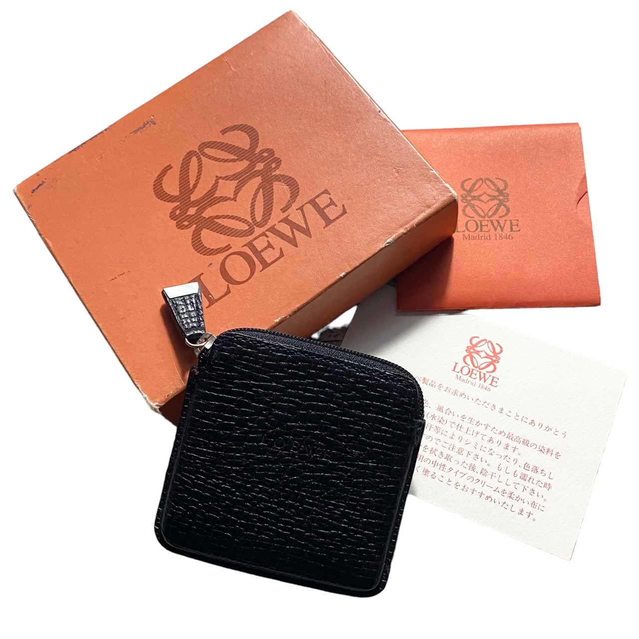 vintage LOEWE leather coin purse