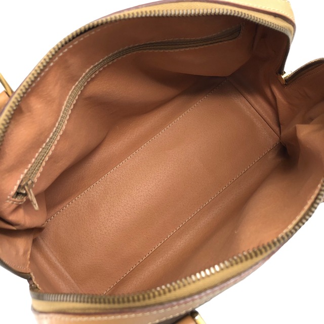CELINE セリーヌ マカダム ショルダーバッグ ブラウン PVCレザー ミニボストン 2way vintage ヴィンテージ オールド 6z3tk2