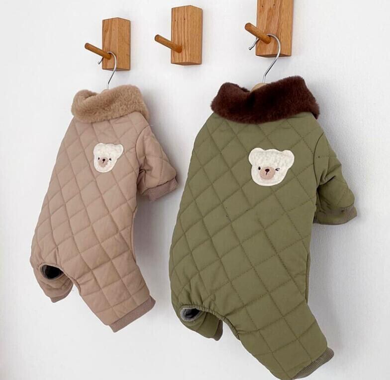 《予約》№210842 キルティング ウインクくまロンパース