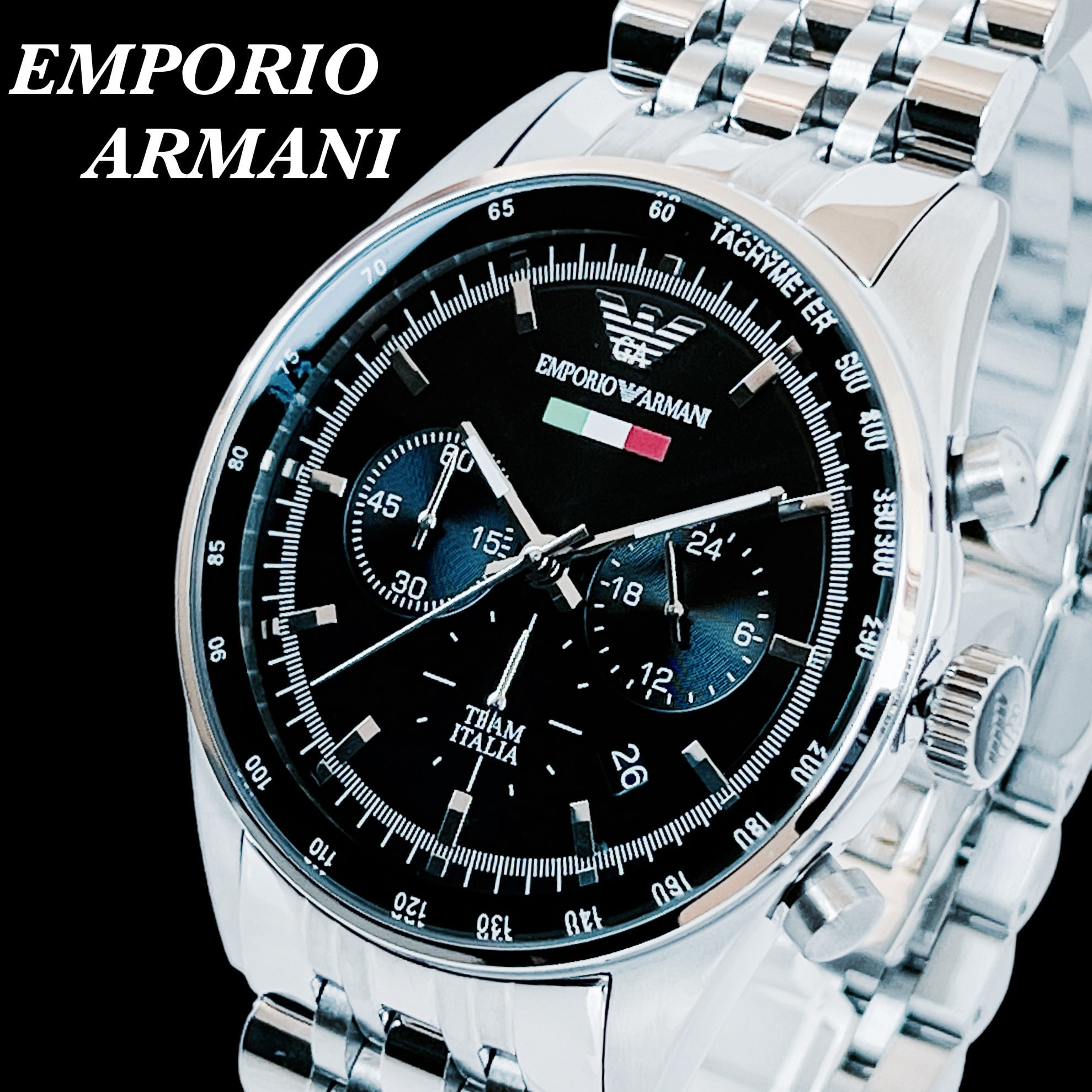 メンズ腕時計 シルバー EMPORIO ARMANI エンポリオアルマーニ