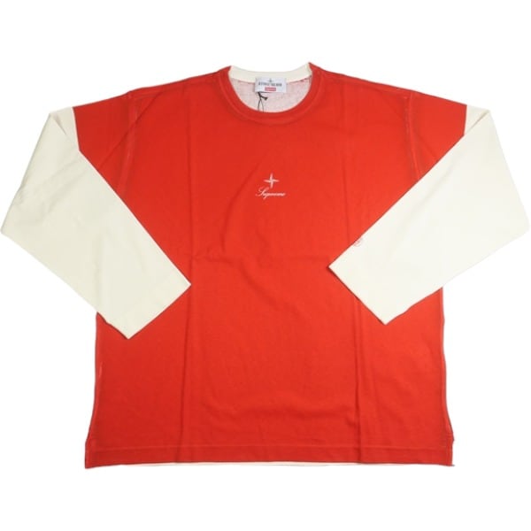 Size【XL】 SUPREME シュプリーム ×Stone Island 23AW L/S Top Red