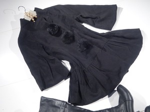 ★送料無料★9号(M)☆フロントファー飾りのコート(FAY9012)