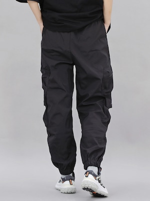 JIYEIND  ブラックサムライマルチポケットパンツ