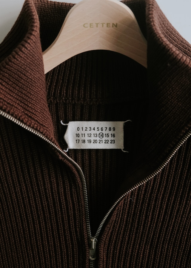 Martin Margiela 06AW wool double zip up drivers knit