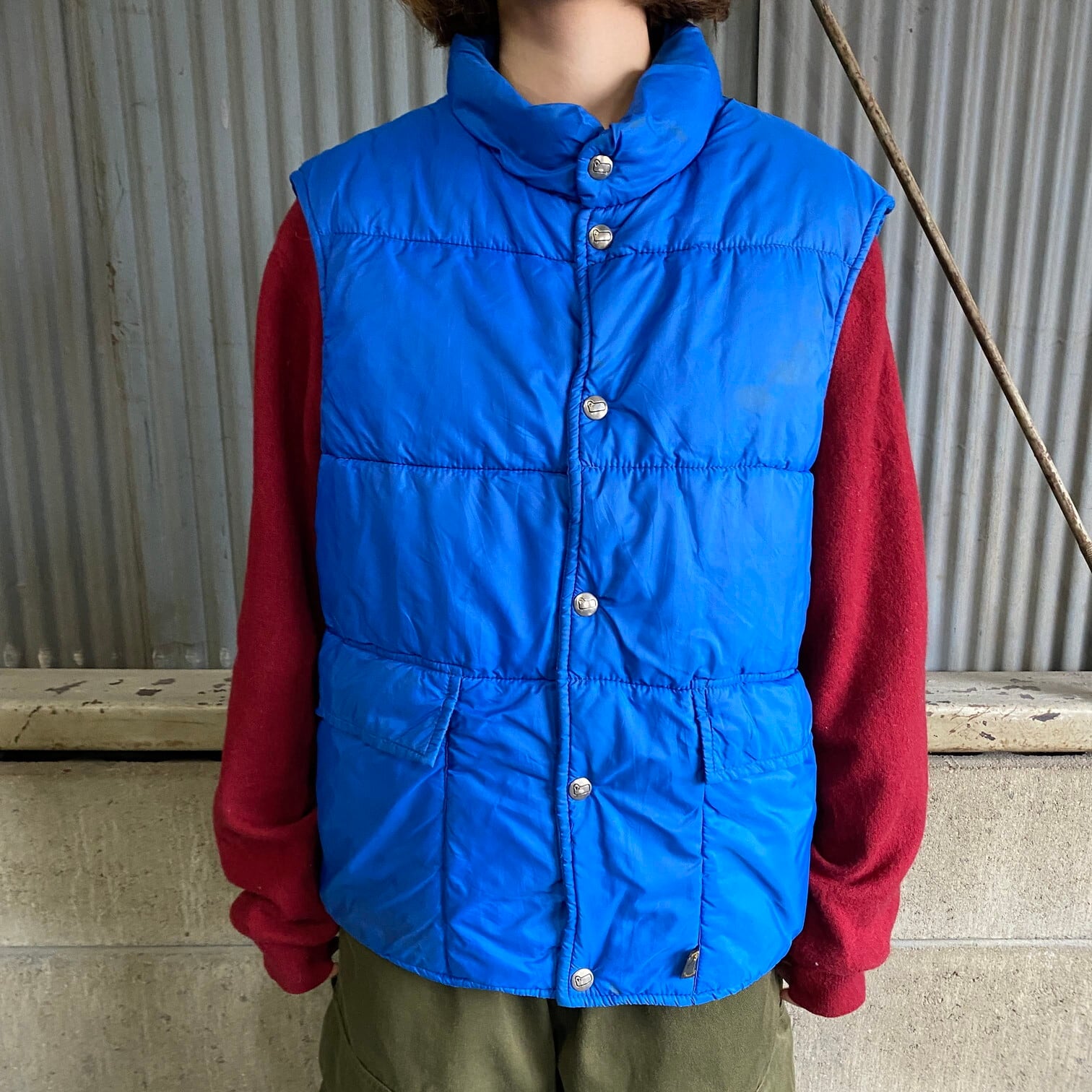 70s USA製 白タグ WOOLRICHI ウールリッチ ダウンベスト 紺 70s Woolrichウールリッチ ダウンベスト 紺 - Sixpacjoe Web Shop