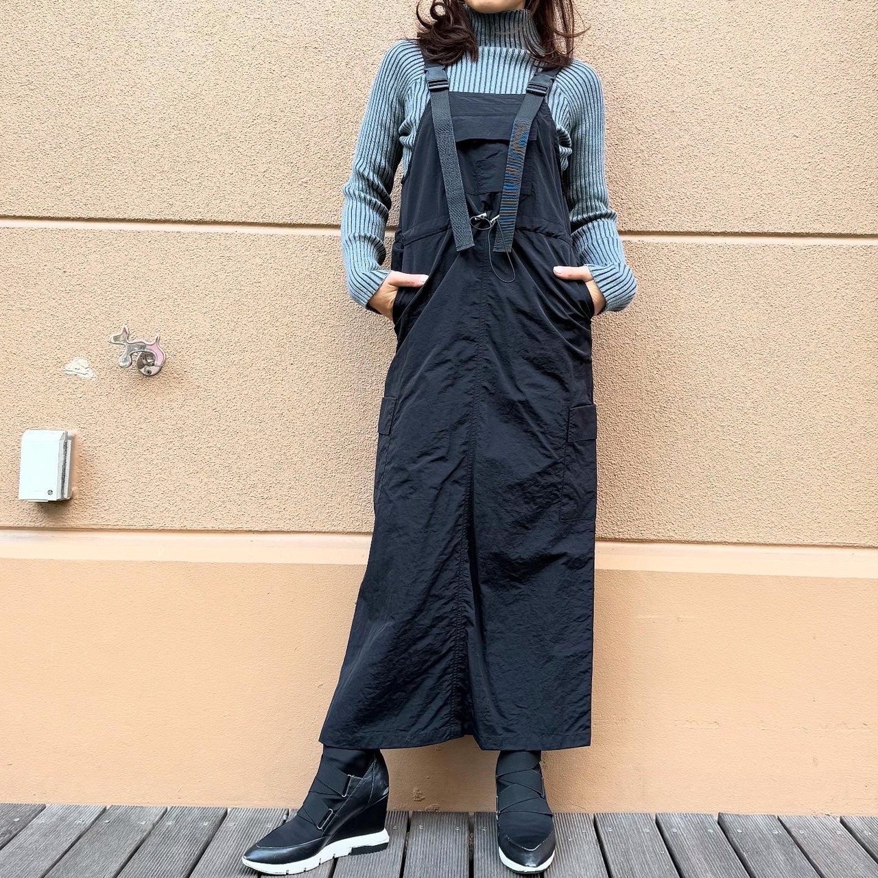 ポリーヌブロー　PaulineBleu　ミリタリーナイロンジャンスカ