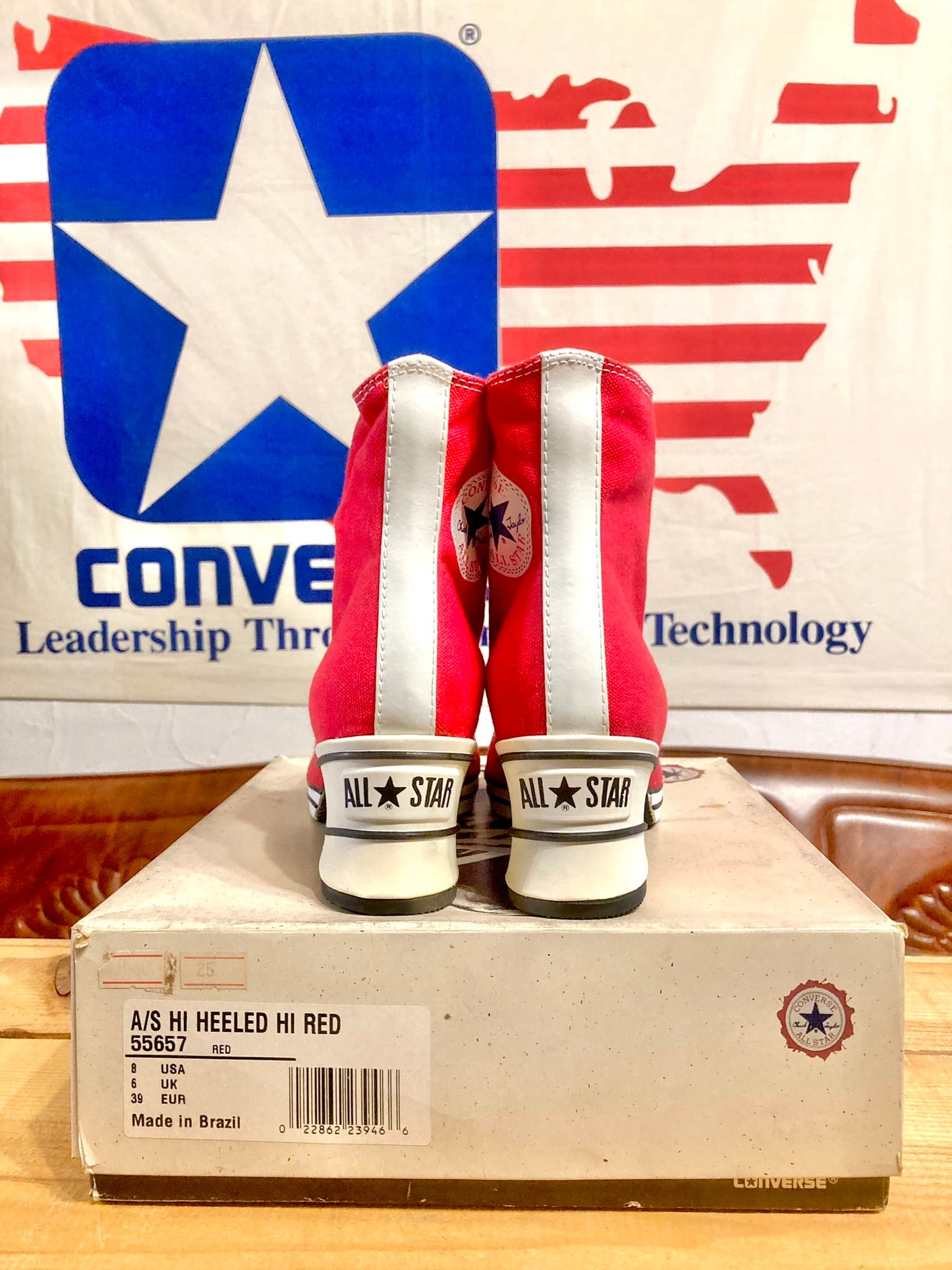 converse（コンバース）HI HEELED（ハイヒールド） Hi 8 25cm 赤
