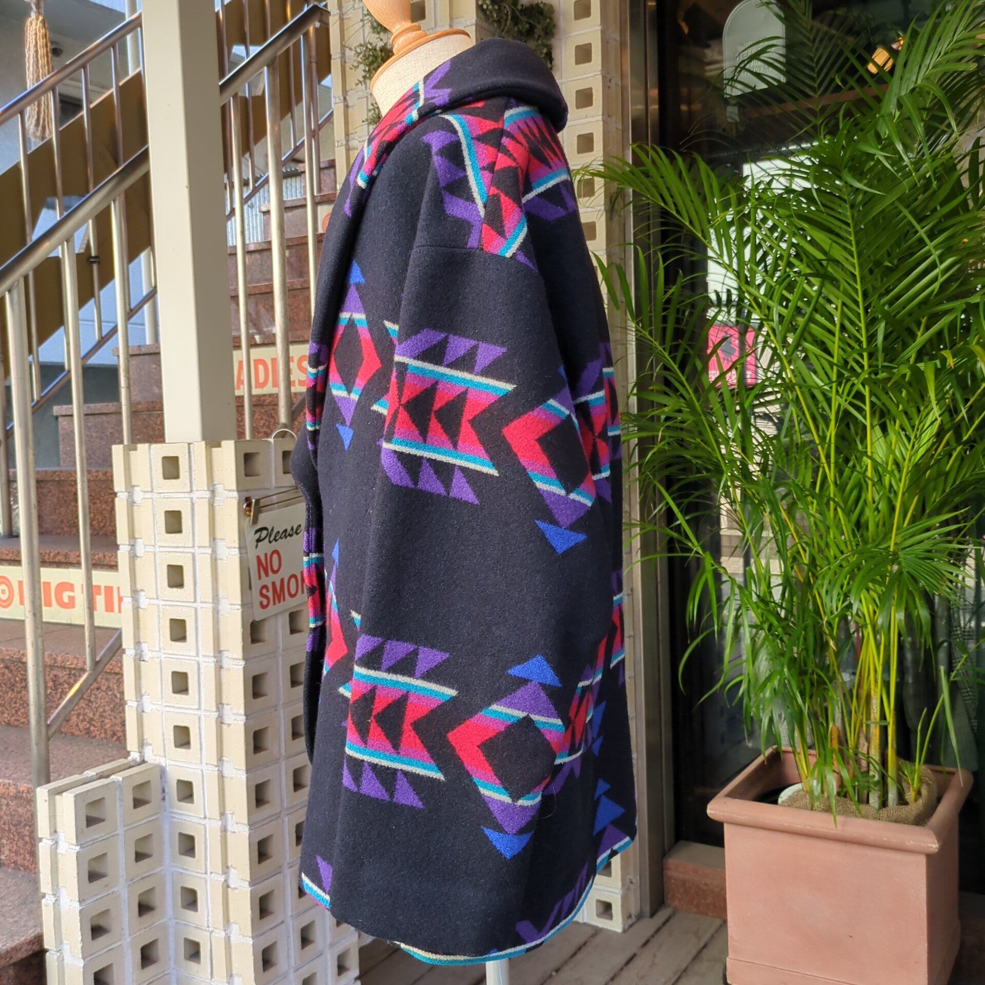 80〜90's “PENDLETON by knock abouts” “Native pattern” Wool jacket