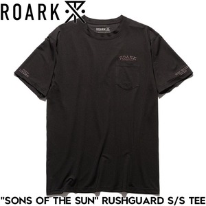 【送料無料】ROARK（ロアーク）ラッシュガード Tシャツ メンズ 半袖 吸汗速乾 UVカット アウトドア SONS OF THE SUN RUSHGUARD S/S TEE RGTJ1120-BLK 正規品L