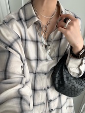 【受注予約：7月中旬入荷予定】ring top chain/silver