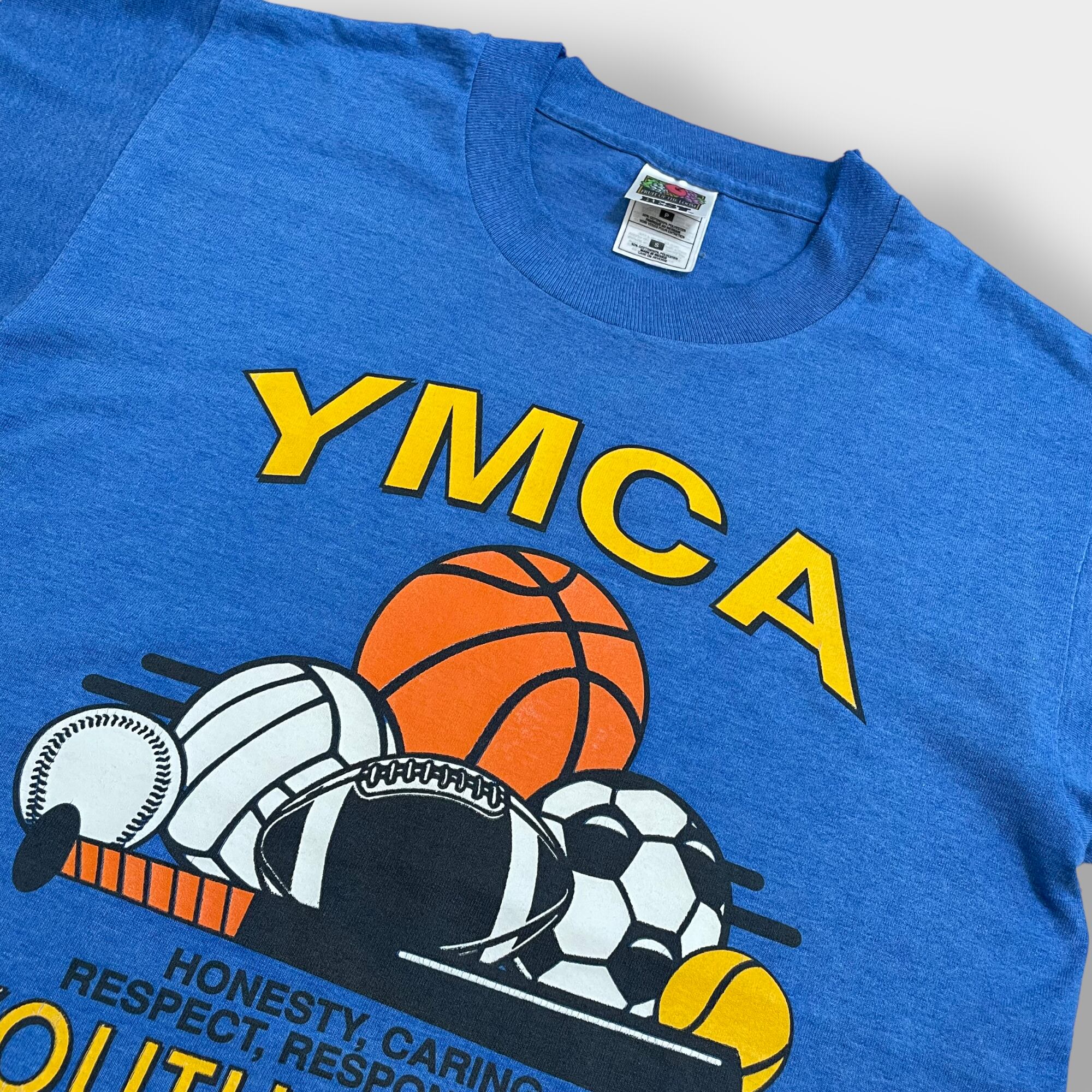 【FRUIT OF THE LOOM】90s メキシコ製 YMCA アーチロゴ スポーツプリントTシャツ シングルステッチ OLD ビンテージ S  US古着 | 古着屋手ぶらがbest powered by BASE