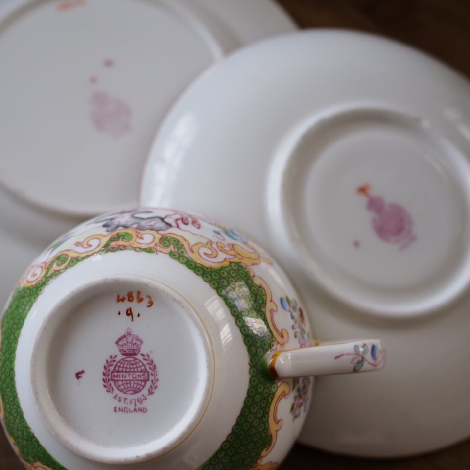 希少 英国ミントンminton コカトリス トリオ1客 カップソーサー F9