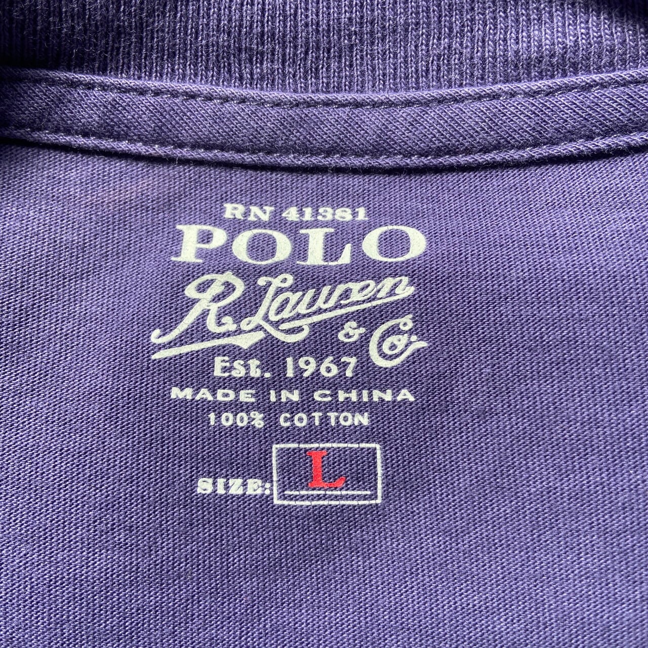 Polo Ralph Lauren ラルフローレン Tシャツ メンズL 古着 ワンポイントロゴ刺繍 パープル  紫【Tシャツ】【FSS2308-50b】【CS2312-AL2】 | cave 古着屋【公式】古着通販サイト