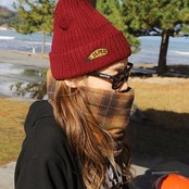 ROBIN NECK WARMER /タータンチェック(ORANGE)&ブラウンファー