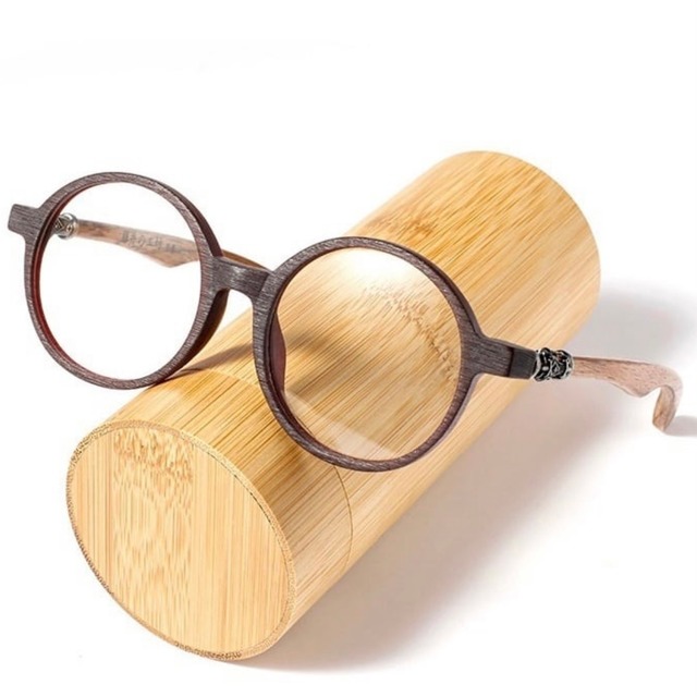 【TR0196】Wooden temple glasses - Round